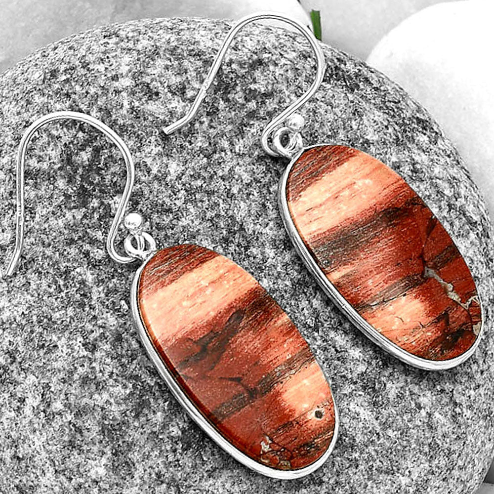 Natural Snake Skin Jasper Earrings E-1001 SDE74719