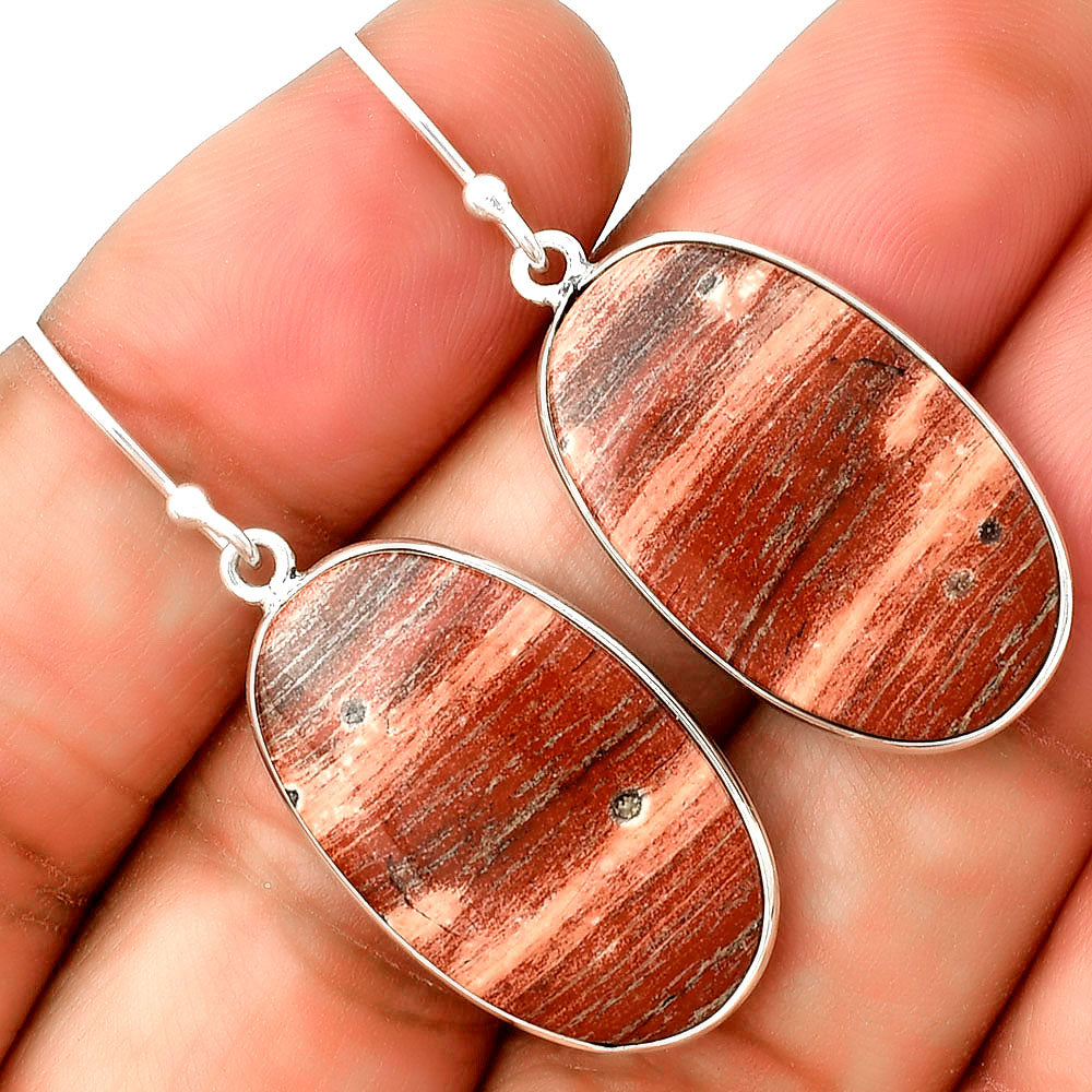 Natural Snake Skin Jasper Earrings E-1001 SDE74744