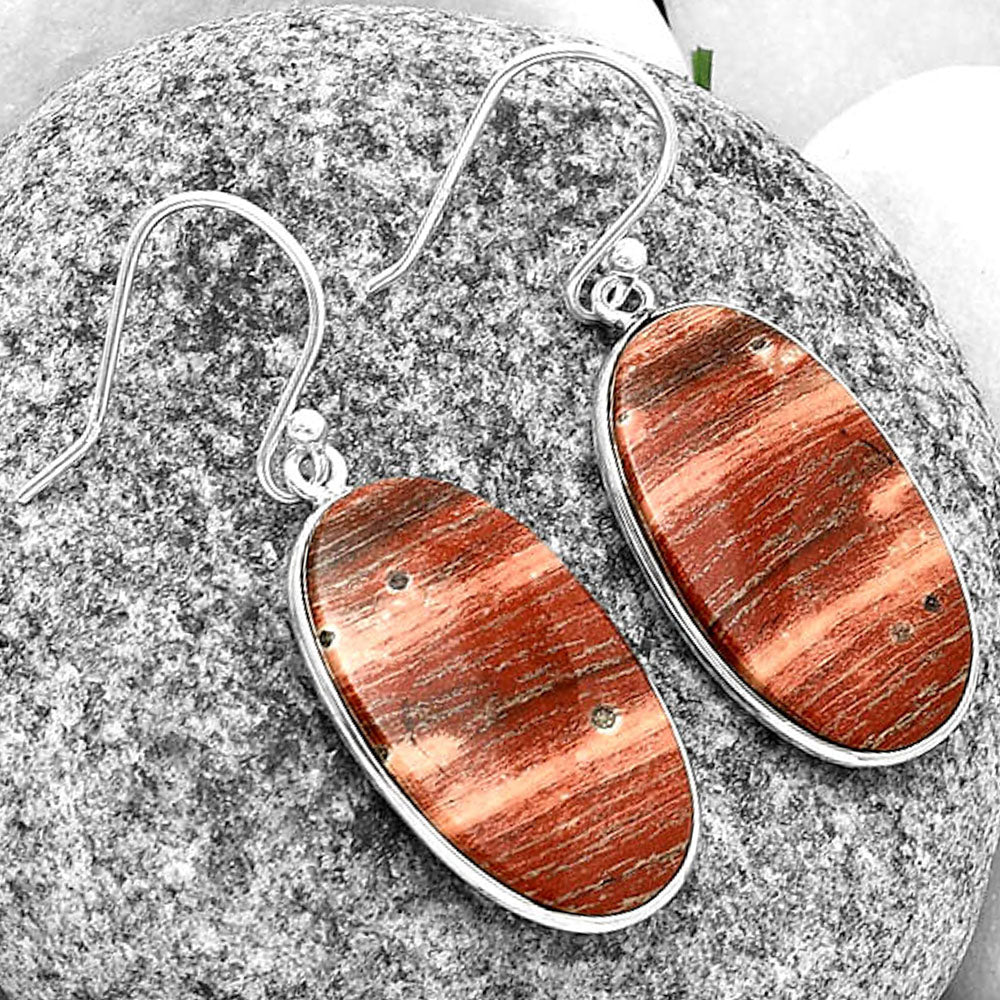 Natural Snake Skin Jasper Earrings E-1001 SDE74744