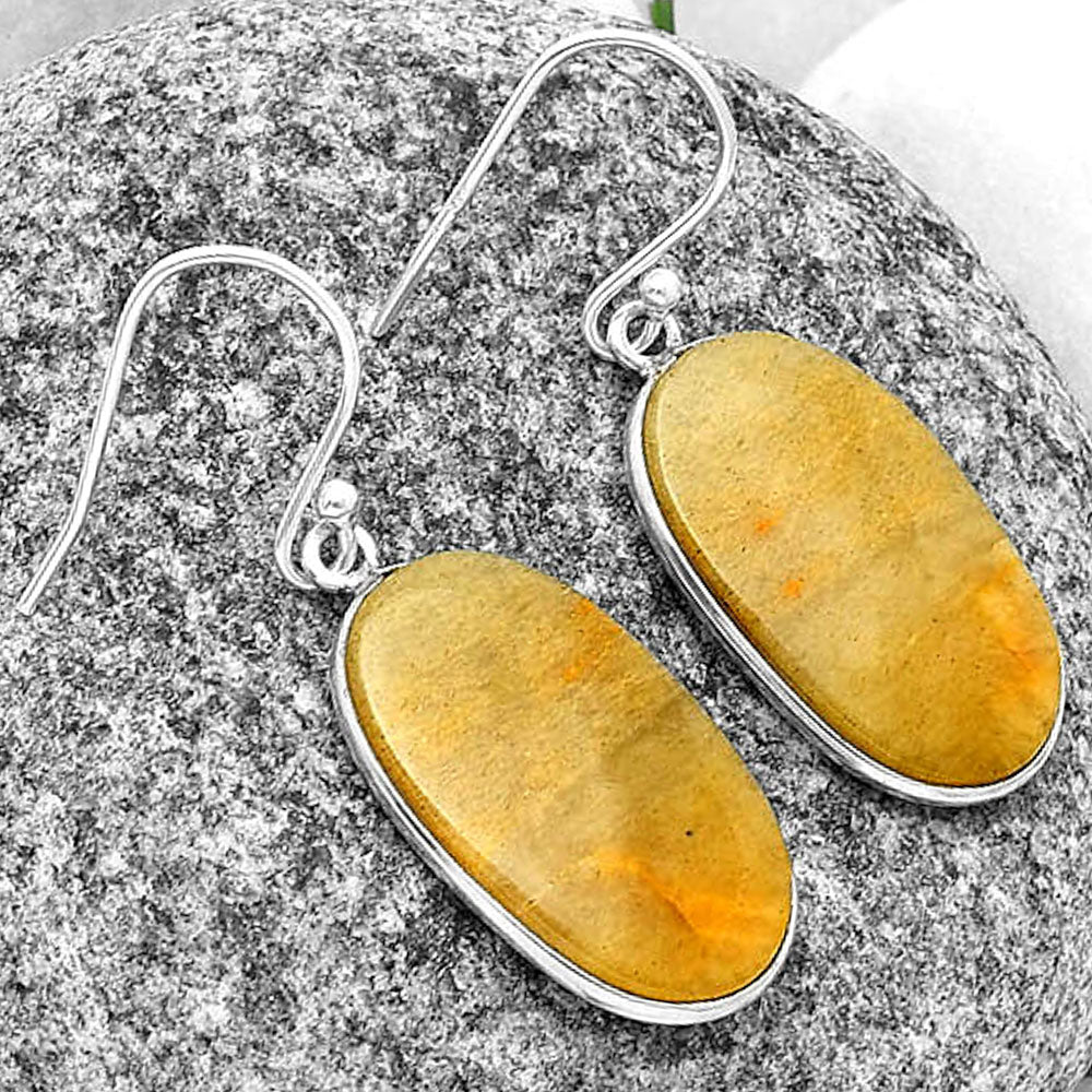 Natural Honey Aragonite Earrings E-1001 SDE74773