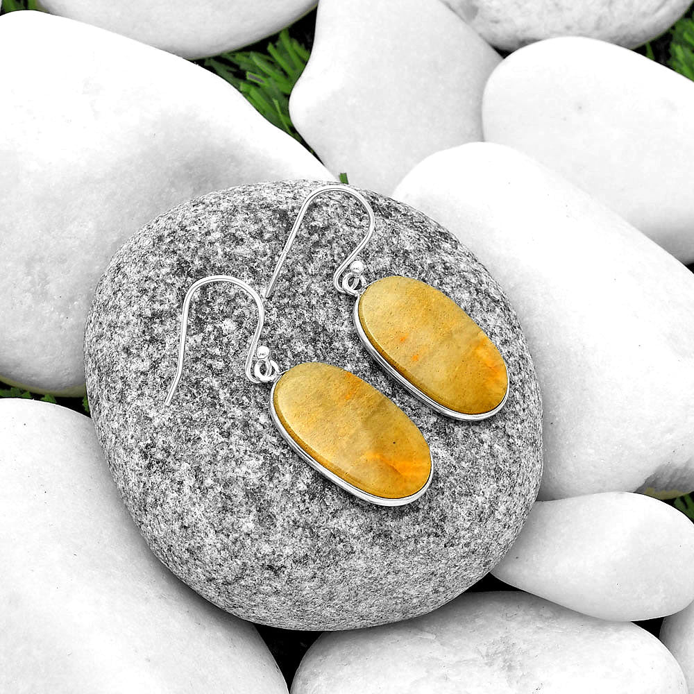 Natural Honey Aragonite Earrings E-1001 SDE74773