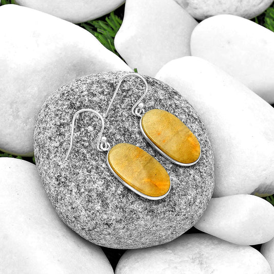 Natural Honey Aragonite Earrings E-1001 SDE74773