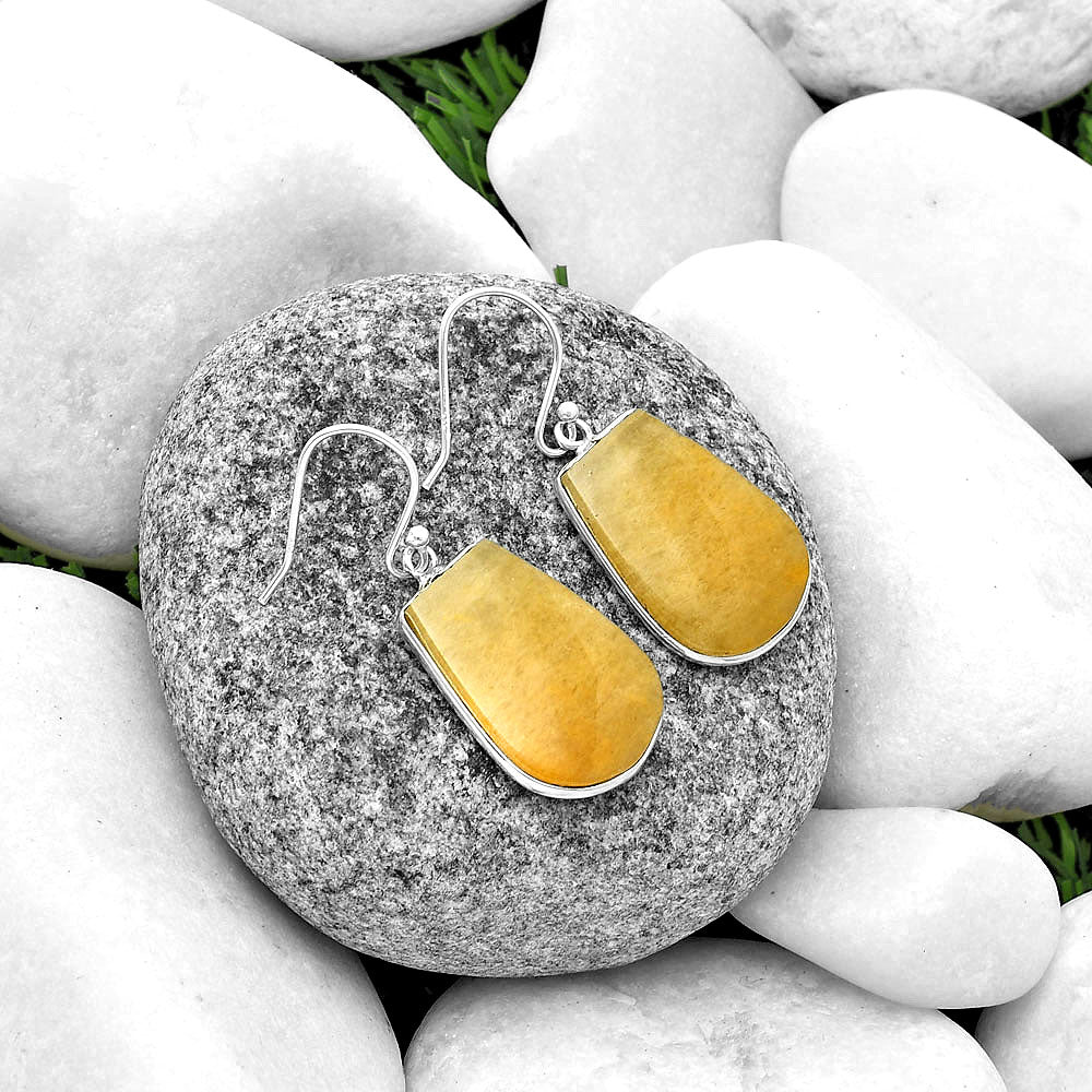 Natural Honey Aragonite Earrings E-1001 SDE74777