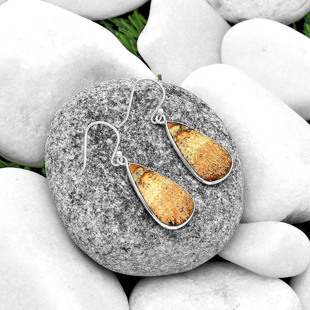 Natural Picture Jasper Earrings E-1001 SDE74824