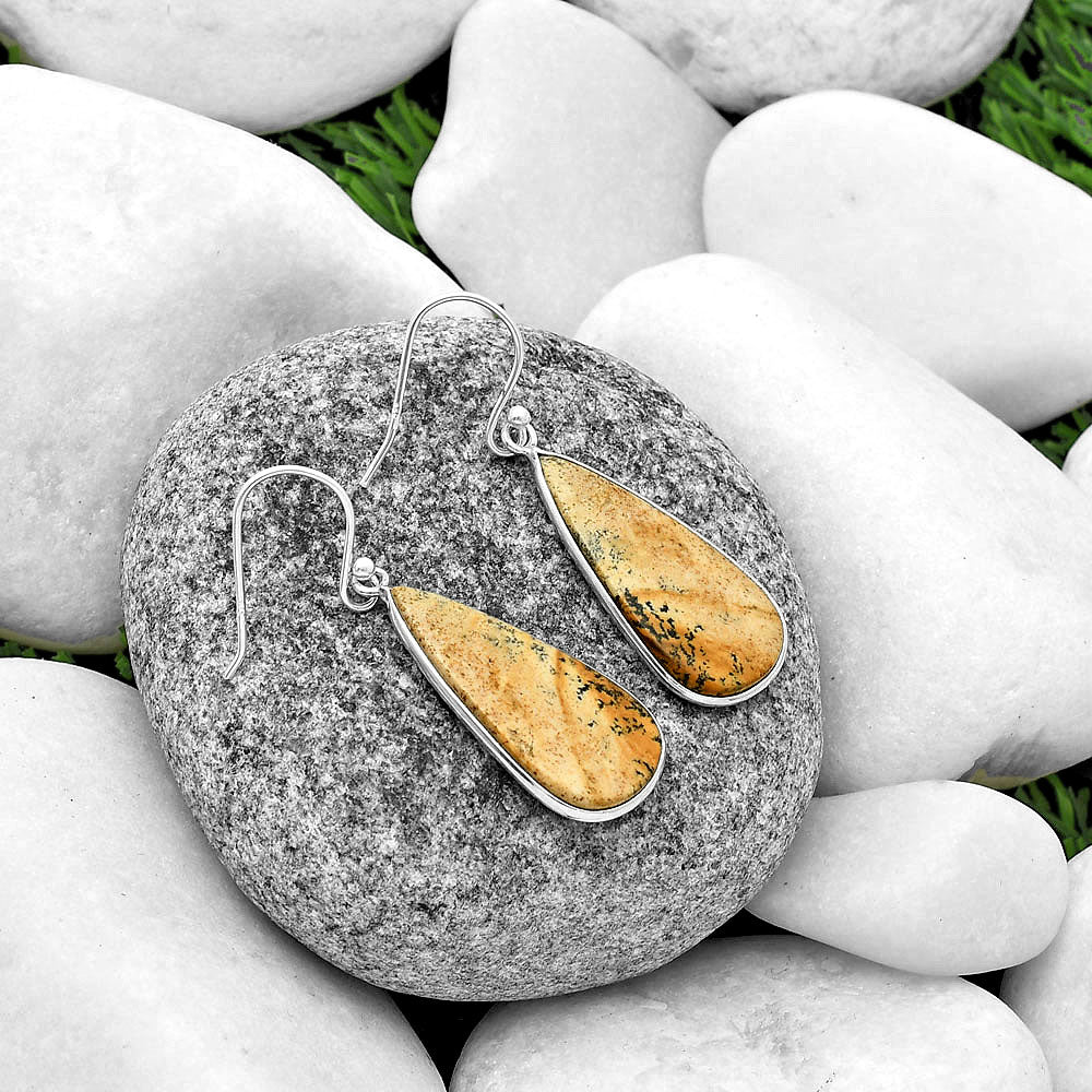 Natural Picture Jasper Earrings E-1001 SDE74827