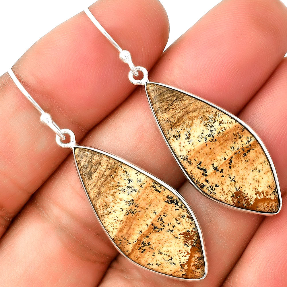 Natural Picture Jasper Earrings E-1001 SDE74833