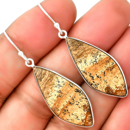Natural Picture Jasper Earrings E-1001 SDE74833