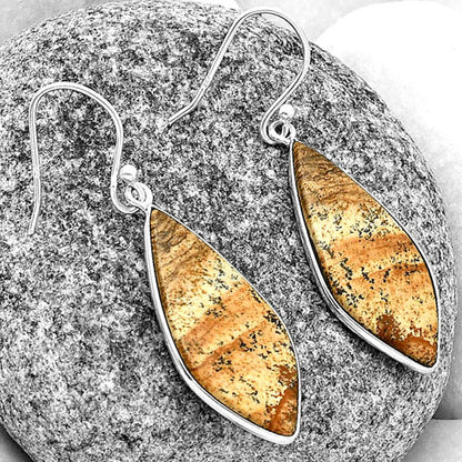 Natural Picture Jasper Earrings E-1001 SDE74833