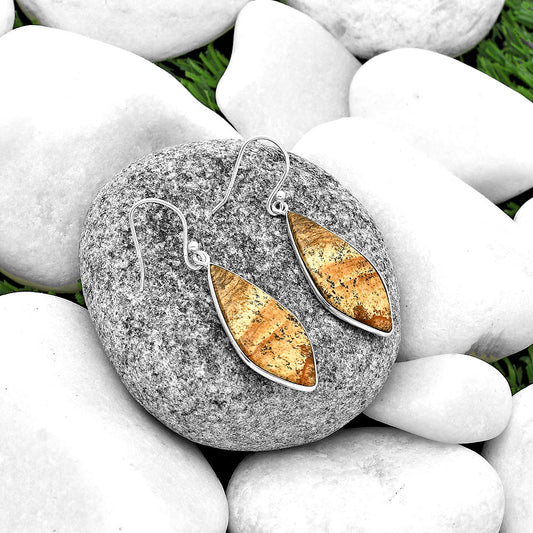 Natural Picture Jasper Earrings E-1001 SDE74833