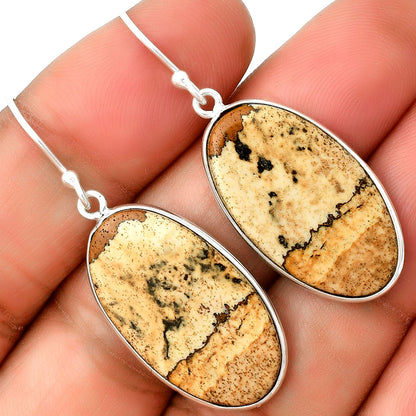 Natural Picture Jasper Earrings E-1001 SDE74835