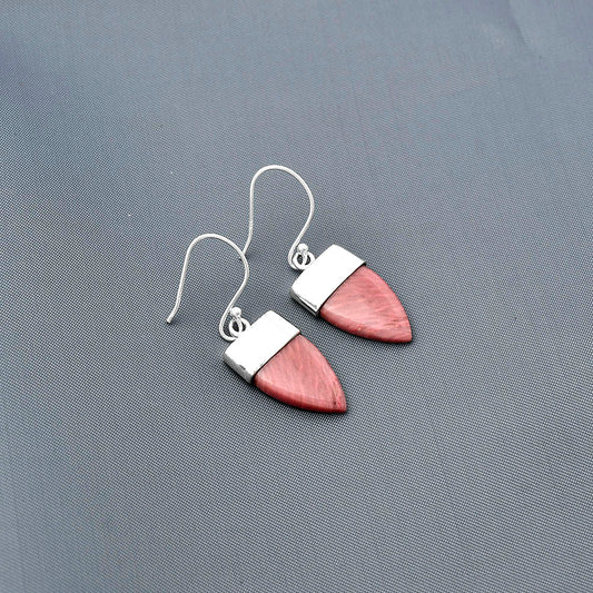Natural Pink Tulip Quartz Earrings E-1239 SDE75420