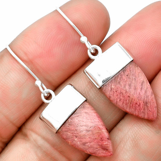 Natural Pink Tulip Quartz Earrings E-1239 SDE75422