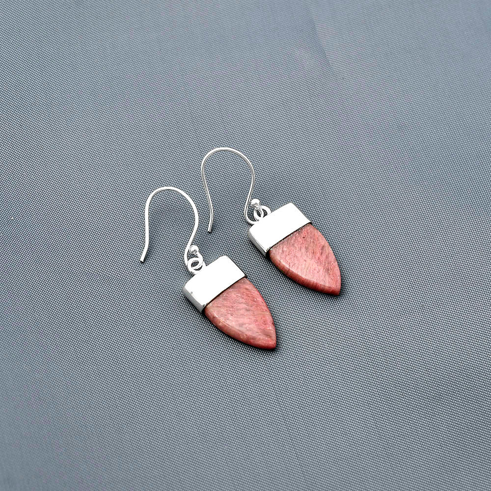 Natural Pink Tulip Quartz Earrings E-1239 SDE75422