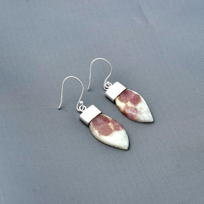 Natural Pink Tourmaline in Quartz Earrings E-1239 SDE75423