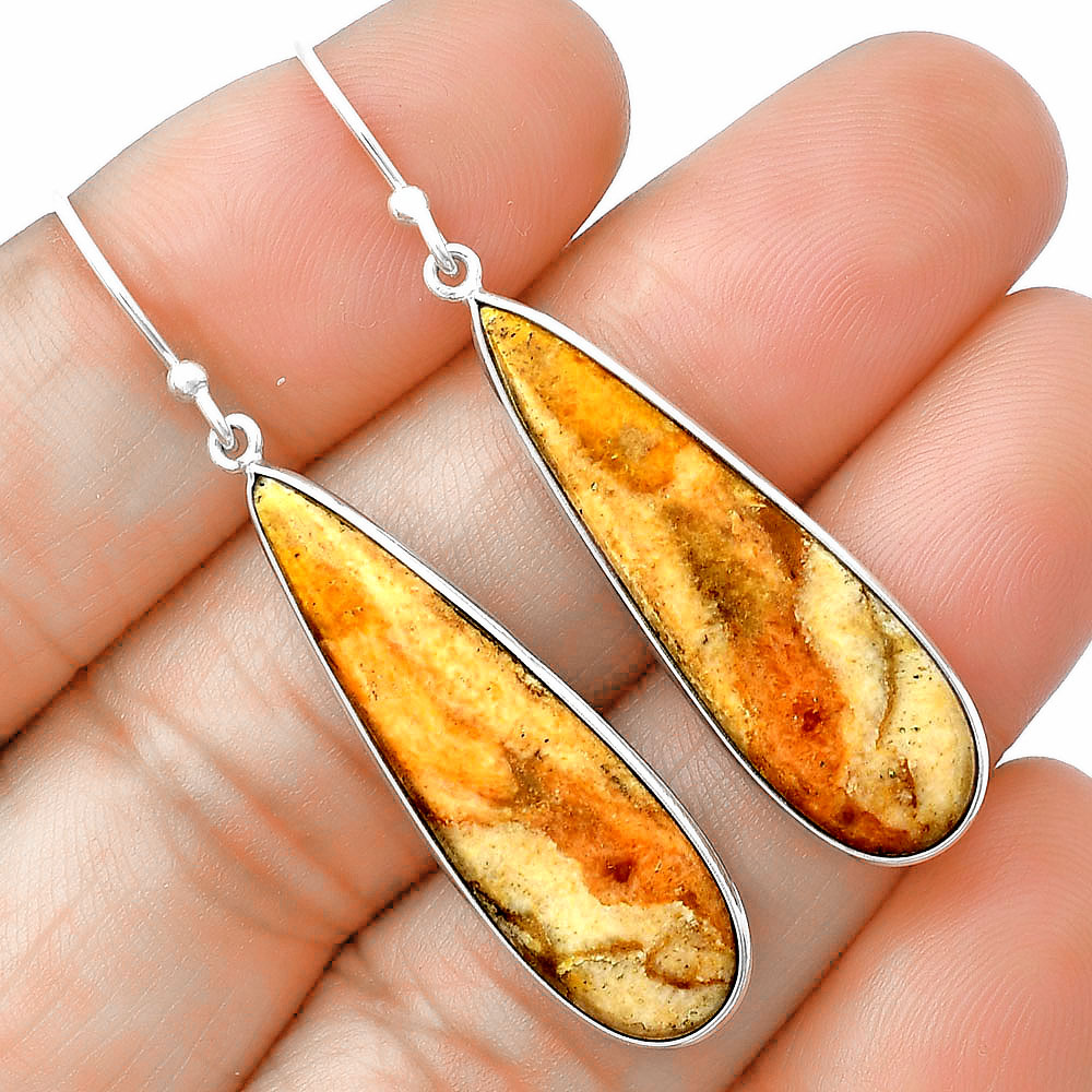 Natural Coral Jasper Earrings E-1001 SDE75449