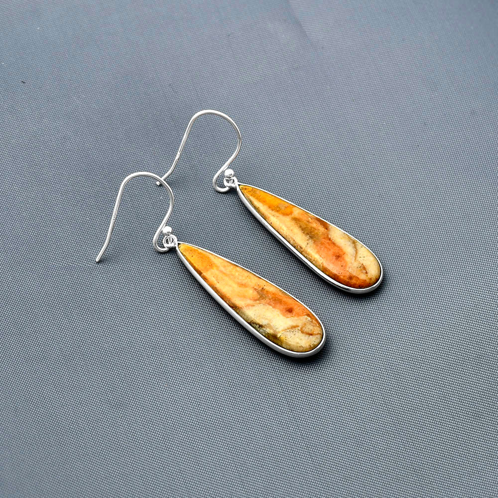 Natural Coral Jasper Earrings E-1001 SDE75449