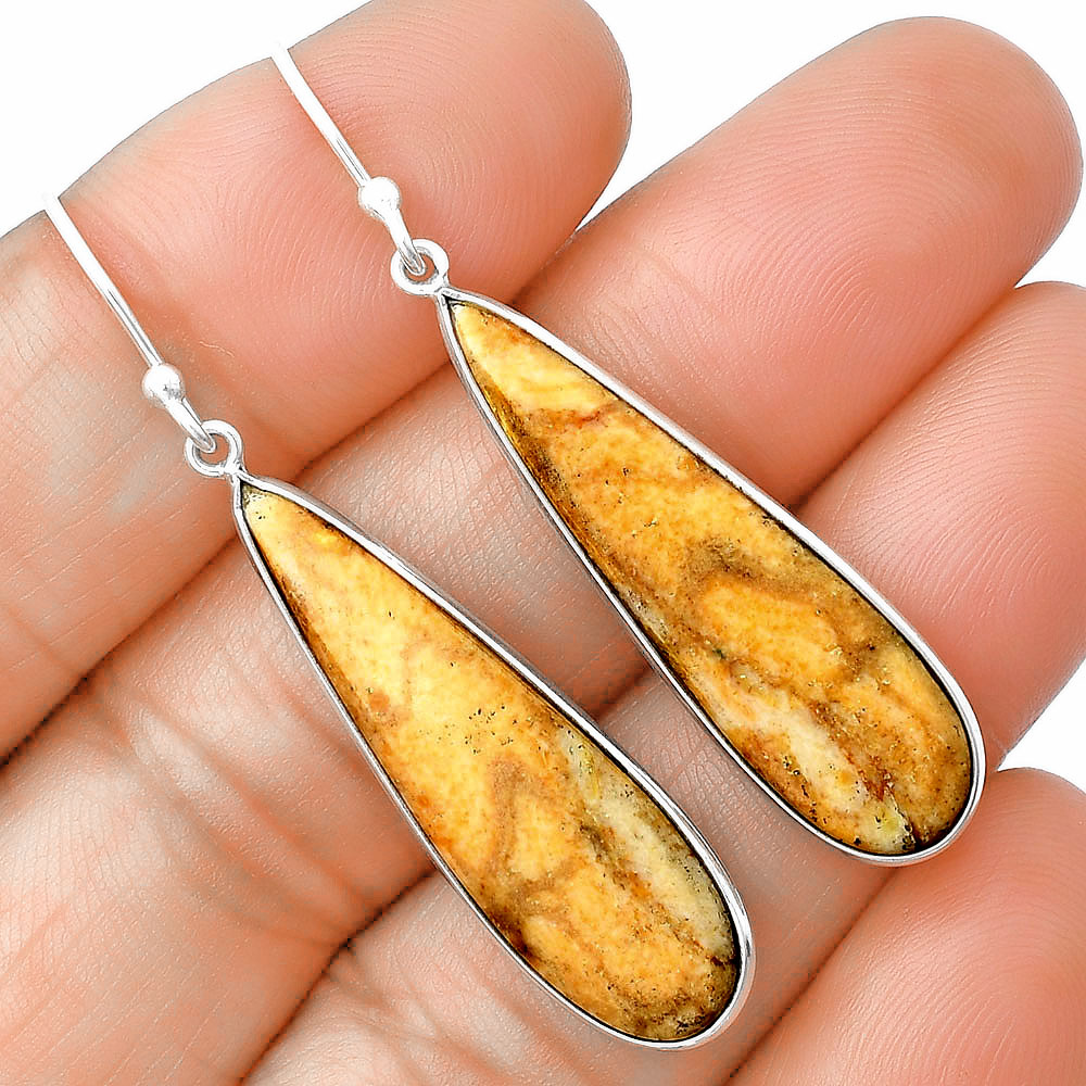 Natural Coral Jasper Earrings E-1001 SDE75452