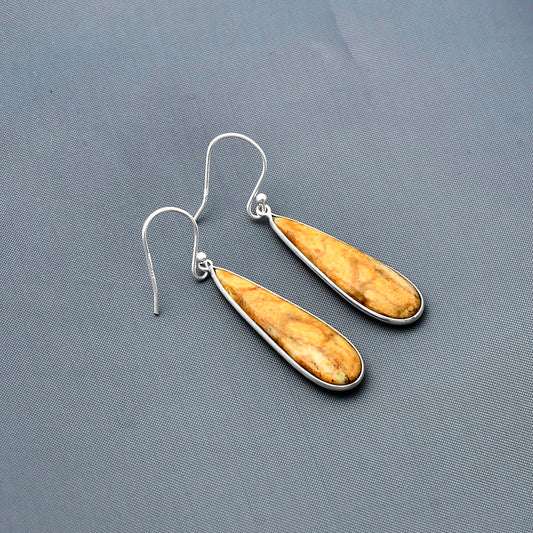 Natural Coral Jasper Earrings E-1001 SDE75452