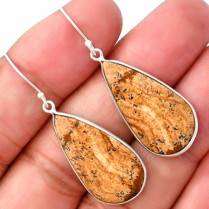 Natural Picture Jasper Earrings E-1001 SDE75832