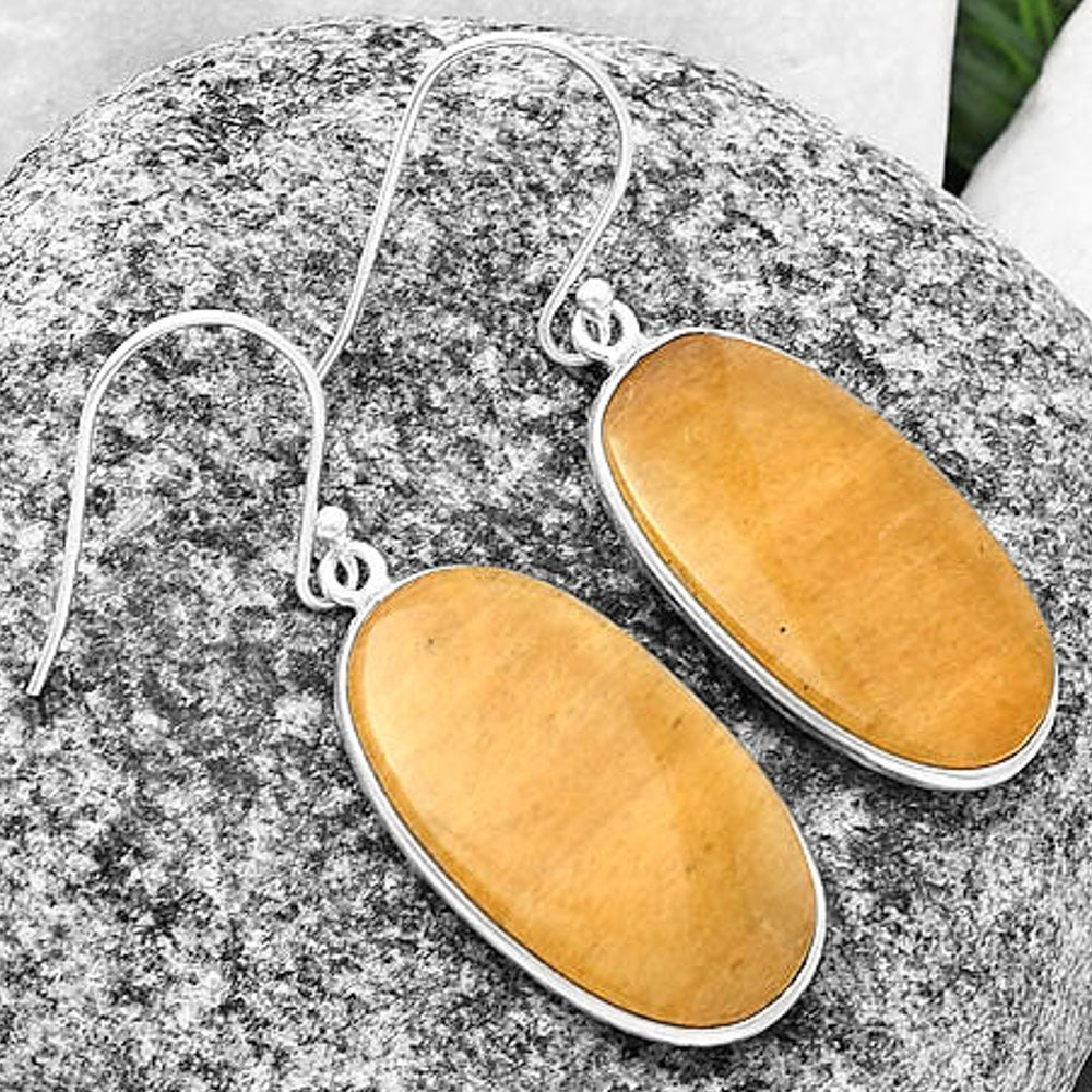 Natural Honey Aragonite Earrings E-1001 SDE75866