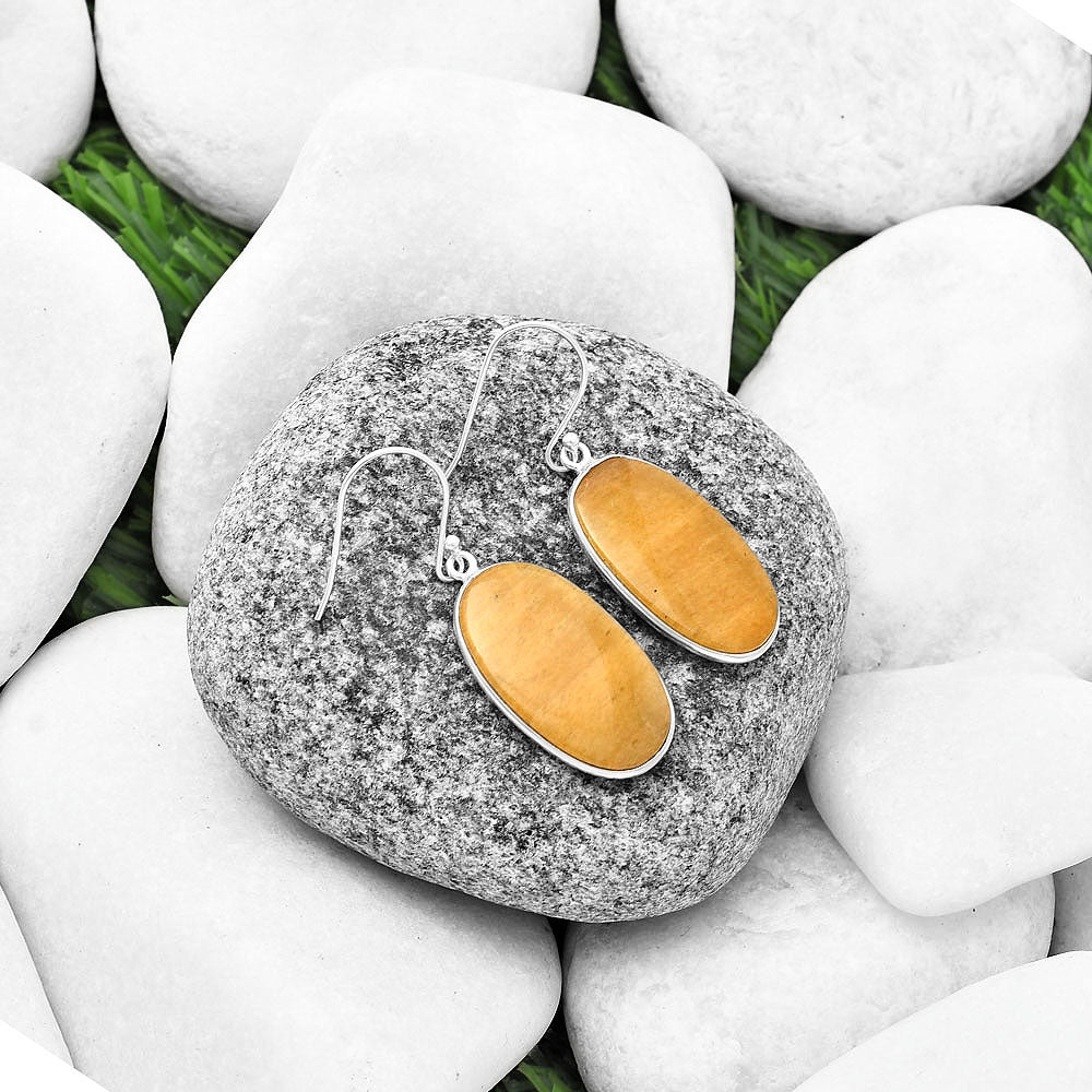 Natural Honey Aragonite Earrings E-1001 SDE75866