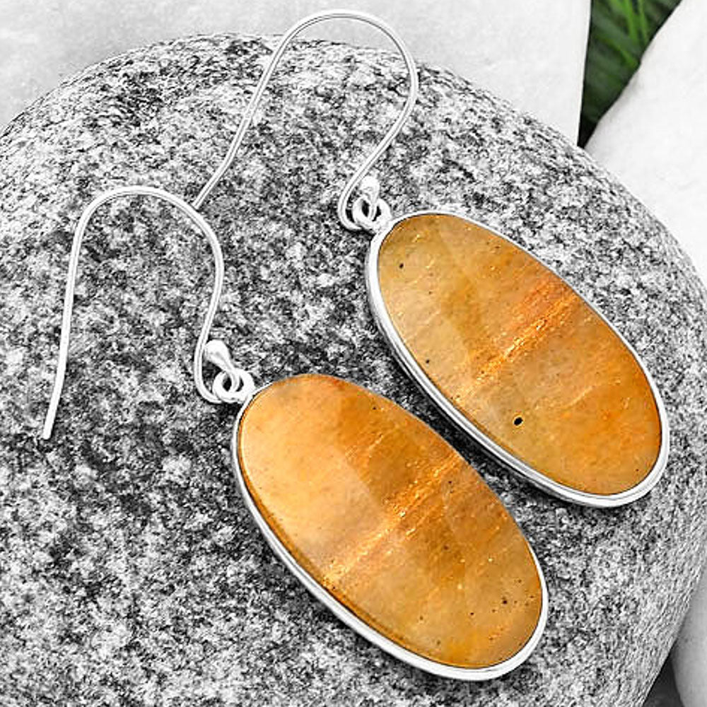 Natural Honey Aragonite Earrings E-1001 SDE75873