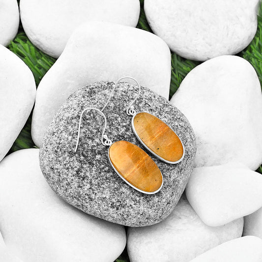 Natural Honey Aragonite Earrings E-1001 SDE75873