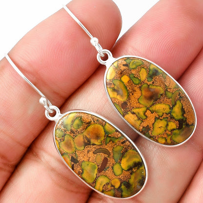 Natural Bamboo Jasper Earrings E-1001 SDE76784