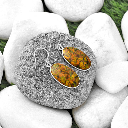 Natural Bamboo Jasper Earrings E-1001 SDE76784