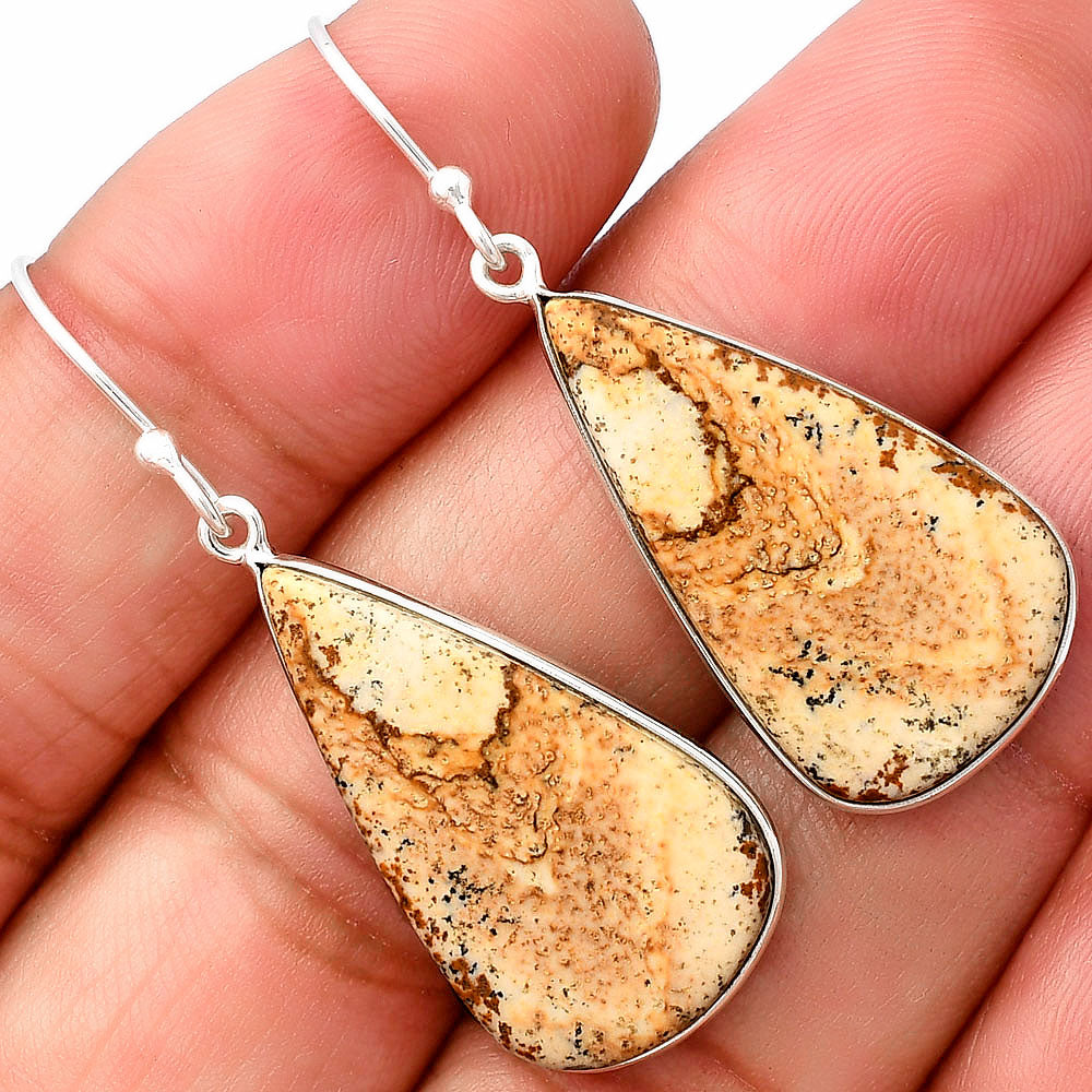 Natural Picture Jasper Earrings E-1001 SDE76869