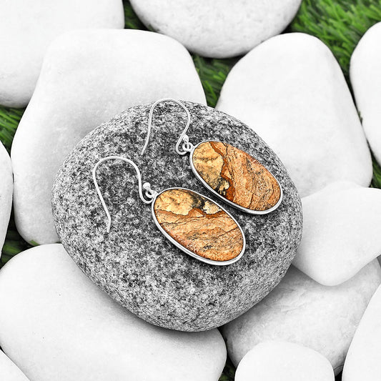 Natural Picture Jasper Earrings E-1001 SDE76870