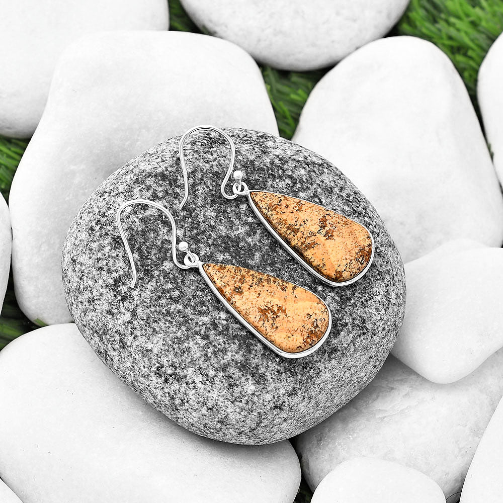 Natural Picture Jasper Earrings E-1001 SDE76874