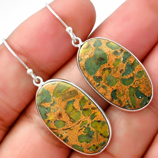 Natural Bamboo Jasper Earrings E-1001 SDE76899