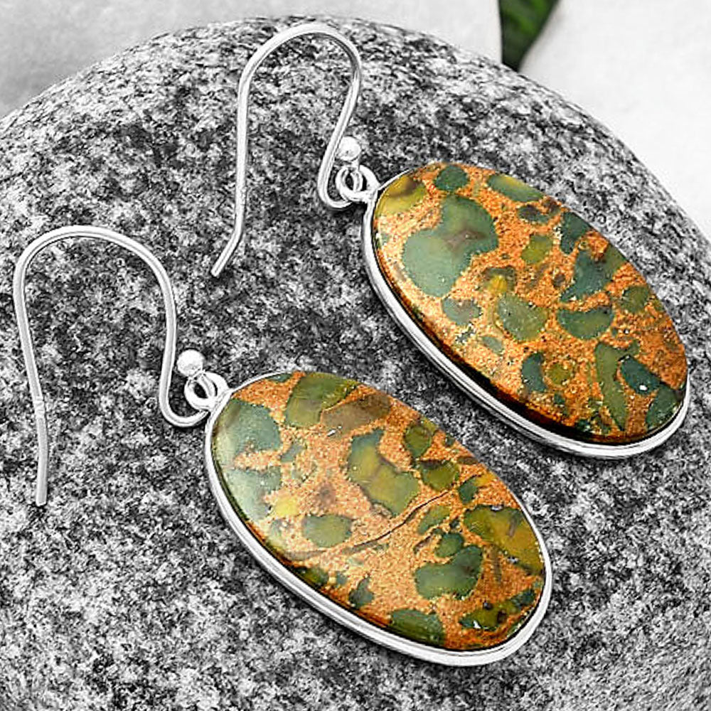 Natural Bamboo Jasper Earrings E-1001 SDE76899