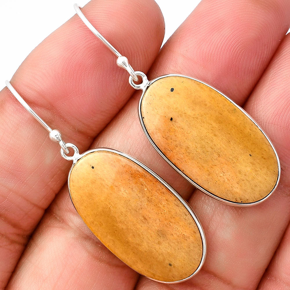 Natural Honey Aragonite Earrings E-1001 SDE76966