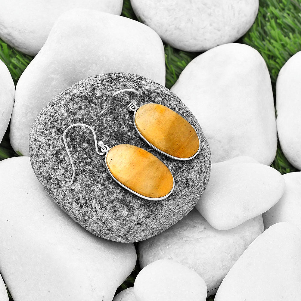 Natural Honey Aragonite Earrings E-1001 SDE76974