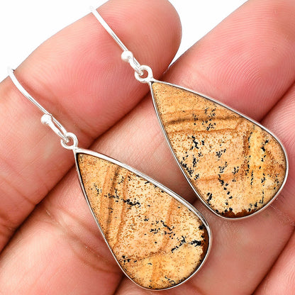 Natural Picture Jasper Earrings E-1001 SDE77076