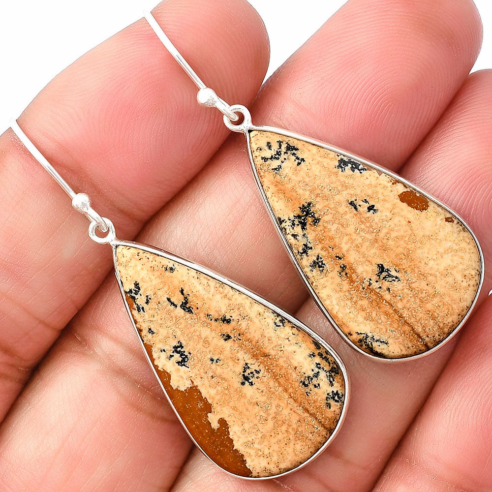 Natural Picture Jasper Earrings E-1001 SDE77082