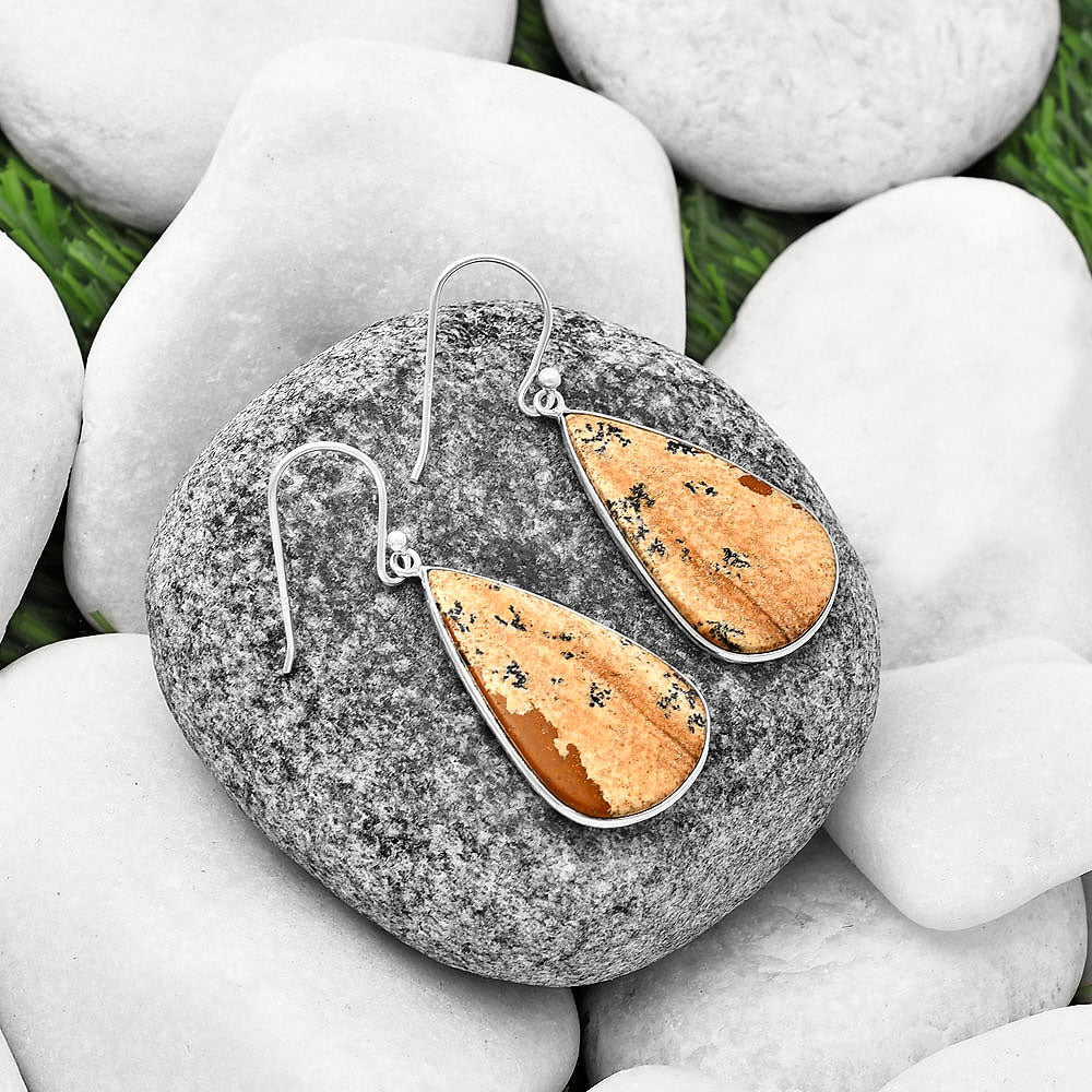 Natural Picture Jasper Earrings E-1001 SDE77082