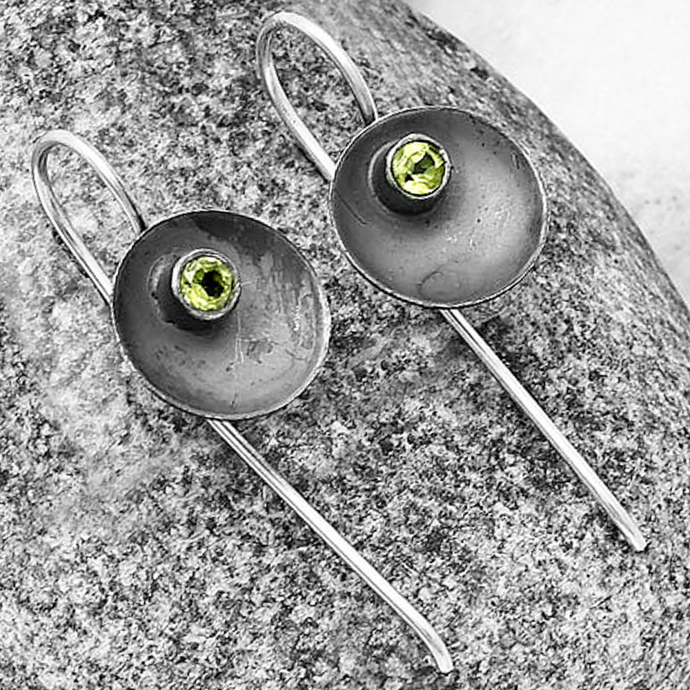 Natural Peridot Earrings E-1241 SDE77234