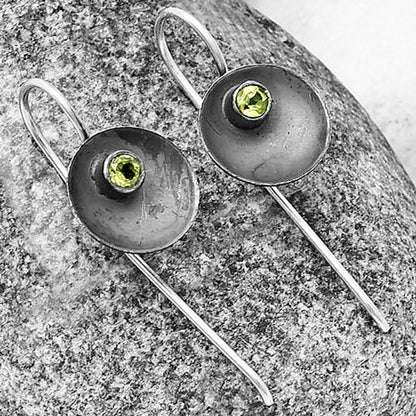 Natural Peridot Earrings E-1241 SDE77234