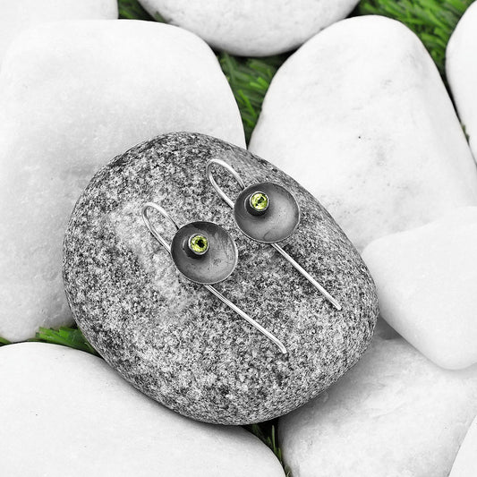 Natural Peridot Earrings E-1241 SDE77234