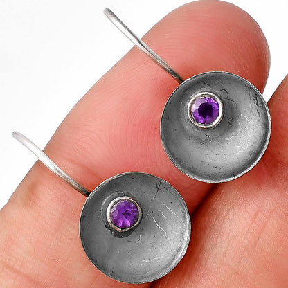 Natural African Amethyst Earrings E-1241 SDE77236
