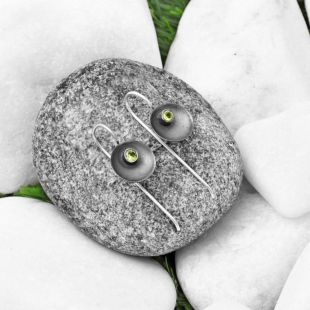 Natural Peridot Earrings E-1241 SDE77238