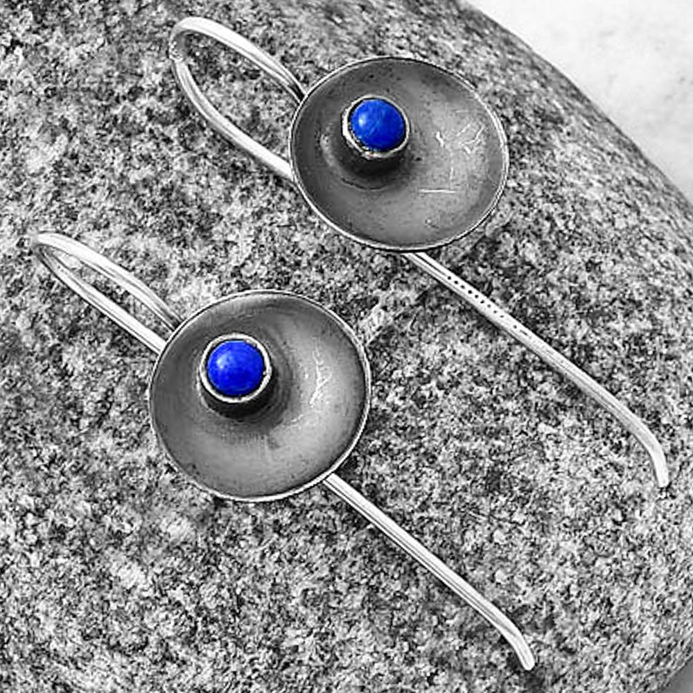 Natural Lapis Lazuli - Afghanistan Earrings E-1241 SDE77247