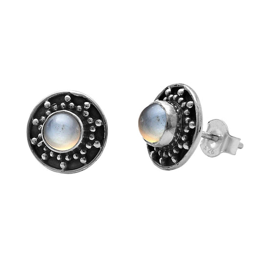Natural Srilankan Moonstone Stud Earrings E-1121 SDE78047