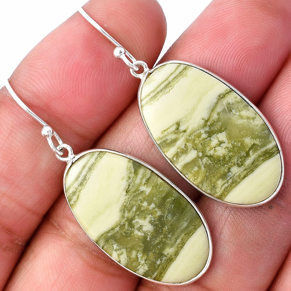 Natural Serpentine Earrings E-1001 SDE78330