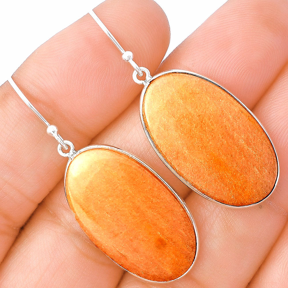 Natural Orange Aventurine Earrings E-1001 SDE78561