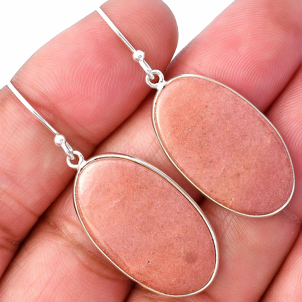 Natural Pink Aventurine Earrings E-1001 SDE78572