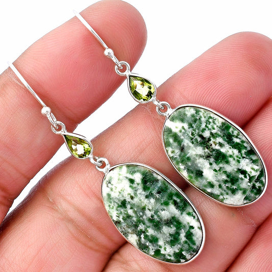 Natural Dioptase & Peridot Earrings E-1002 SDE78918